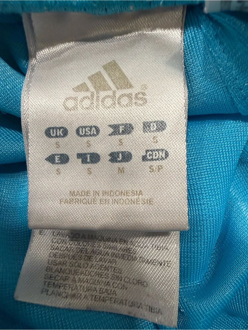 Adidas Vintage Turquoise Blue Climalite 3-Stripe Running Shorts